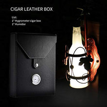 Humidars Cigar Humidor - nuova di alta qualità mini portatile in legno di sigarette in pelle Cigar Humidor contenitore della scatola di immagazzinaggio cassa nera for 8/10 Cigar mantenerlo fresco .Sca