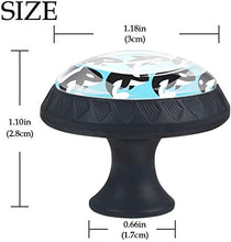 Cartone animato nero bianco balena blu Pomelli per Porta Set di 4 Pomelli per Mobili Manopole per Cassetti Cucina Armadio Vetro