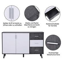 Q-HL Comodino Armadio di Stoccaggio Credenza Armadio Multiuso per Soggiorno, Camera da Letto, Corridoio Bianco E Grigio