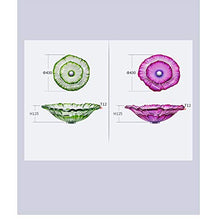 APENCHREN Lavandino per Lavabo da Appoggio A Forma di Fiore,Lavandino in Vetro Temperato,Stile Pastorale Guardaroba Bacino,per La Camera da Letto della Cucina Dell'hotel,Pink