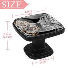 Leopardo marrone nero 4 PCS Pomelli per Porta, Pomolo per Mobile, Pomelli per Mobili con Viti, Maniglia per Armadietto, Pomelli per Porta, Pomelli per Cassetti per Porta, Armadio, Cassetto e Credenza