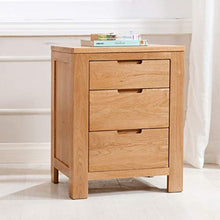 Comò e cassettiere Comodino mobili in Legno massello armadietto Bambino armadietto da Cucina cassettiera Tre cassetti Camera da Letto (Color : Wood Color, Size : 45 * 36 * 58cm)