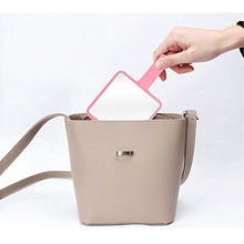 NO Heiqlay Specchi Portatili Rosa, Specchio a Mano con Manico, Specchio a Mano per Parrucchiere, per barbieri e Parrucchieri Professionisti (9x16 cm, 12x22 cm, 2 Pezzi, Rosa)