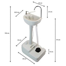 ZMIN Cisterna Mobile per lavabo a Mano Libera con lavello Integrato con Tavolo di Lavaggio e Serbatoio di Recupero da 10 Litri per attività all'aperto in roulotte