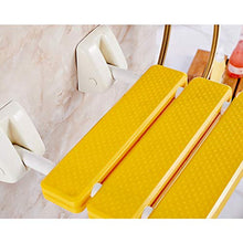 Fenteer Panca Doccia Anti Ruggine Supporto Anziani Disabili Feriti Soggiorno Camera da Letto Plastica - Giallo
