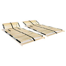 SKM Reti a Doghe 2 pz 7 Zone con 28 Doghe in Legno 90x200 cm (28kg)