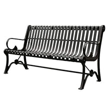 household products Panchina da Giardino per Esterni, Panchina da Terrazza con Schienale E Corrimano, Panchina in Ghisa in Metallo con Mobili per Il Tempo Libero, può Ospitare 2-4 Persone