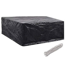 Lechnical Pratico Set di 2 Fodere per mobili da Giardino, Fodera per mobili da Giardino in polietilene Nero, Set 2 Pezzi 260 x 260 x 90 cm (Lunghezza x Larghezza x Altezza) -con 8 Fori