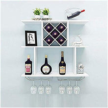 Scaffale Legno Porta Vino Porta Bottiglie E Vetro Portabottiglie Per Vino- Portabottiglie Da Parete, Portabottiglie Da Vino, Per La Decorazione Della Cucina E Della Sala Da Pranzo-bianca