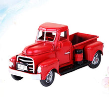 STOBOK Camion Rosso Veicolo Modello di Auto Regalo di Auto d'Epoca di Natale Regalo per Bambini Giocattolo Decorazione di Festa