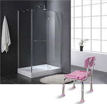 Sedia da bagno antiscivolo per donna incinta bagno doccia sgabello per anziani panca in plastica per la casa (colore: rosa)