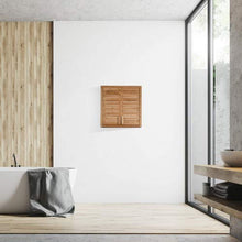relaxdays Pensile da Bagno, 2 Ante, Ripiani ad Altezza Regolabile, Mobile Sospeso Quadrato, 56,5x56x21 cm, bambù, Naturale, 5 x 56 x 21 cm