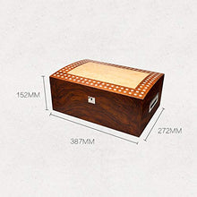 SHAO1 Cigar Humidor, Impiallacciatura E Trascorrere Navi di Superficie Legno di Cedro Grande capacità Cigar Humidor Cigar Cabinet Portasigarette (387 * 272 * 152Mm)
