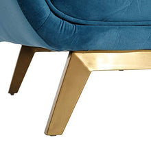 ixia.es Divano in Velluto Azzurro con Piede Oro