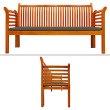 ECD Germany Panca da Giardino a 3 Posti con Cuscini Colore Grigio- ca. 159 x 49,5 x 90,5 cm - in Legno di Pino - Panchina Schienale e Braccioli Divano Balcone Terrazza Veranda Patio Arredo da Esterni