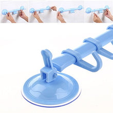 BESTONZON Porta Sacchetti in plastica Ventosa, 6 Ganci, Asciugamano Gancio Forte Ventosa Regolabile Supporto del Gancio da Parete per Bagno e Cucina (Blu)