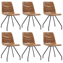 Sedie da Pranzo Sedie Cucina Sedie da sala da pranzo moderno alla sala da pranzo Sedie da Soggiorno Sedie da Bar set da bar Sedie da sala da pranzo Sgabelli da 6 pz Colore Cognac in Similpelle