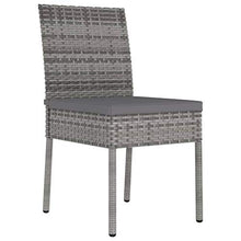 FAMIROSA Sedie da Pranzo per Giardino 4 pz in Polyrattan Grigio-5109