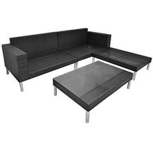 Festnight 17 Pz Set Arredo Divano Letto da Giardino Patio per Esterno in Polyrattan Marrone/Nero (Nero)