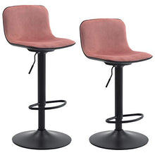 Duhome 2X Sgabelli da Bar in Velluto Regolabile in Altezza Girevole Design Unico Selezione Colore 828, Colore:Rosa, Materiale:Velluto