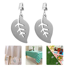 NUOBESTY 4Pcs Tavolo Pesi Ganci in Acciaio Inox Pesi Clip di Copertura di Tabella Tovaglia da Tavolo Clip Pinze per La Cucina Giardino Partito Picnic da Tavolo Copre