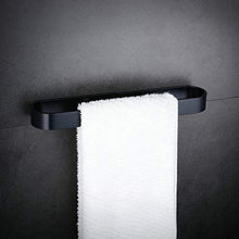 Autoadesiva Portasciugamani Porta Salviette Senza Chiodi, Nero Opaco, per il Bagno e la Cucina, 32.5cm / 12.8"