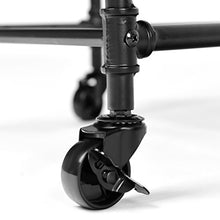 COSTWAY Tavolino Mobile Vintage Lato Divano, Mobiletto Porta Telefono con 2 Ripiani, Tavolino d’Appoggio per Salotto Ingresso Ufficio, in Ferro e Legno