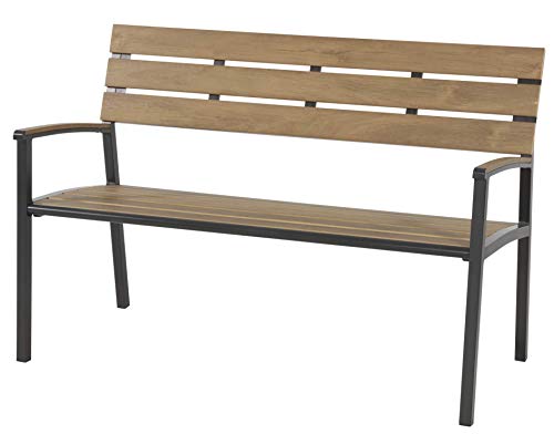 LLiving - Panchina in Legno di Polywood, Effetto Teak Peso di Trasporto: 200 kg.