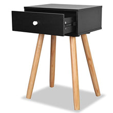 Festnight Set 2 pz Comodini Sospeso Camera da Letto Design Moderno con Cassetta in Legno Massello di Pino Nero/Marrone,Comodino Cameretta,Comodino Porta Ogetti,Comodino Porta Telefono 40x30x61 cm