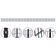vidaXL Pannelli di Recinzione 6 pz Ferro 6x2 m 36m (Totale) Antracite
