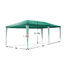 HG®Gazebo Tenda da giardino, gazebo 3 x 6 m, tendone impermeabile, tenda con tubi in acciaio resistente di alta qualità, tendone da giardino
