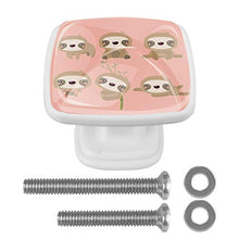 Animale pigro 4 PCS Pomelli per Porta, Pomolo per Mobile, Pomelli per Mobili con Viti, Maniglia per Armadietto, Pomelli per Porta, Pomelli per Cassetti per Porta, Armadio, Cassetto e Credenza