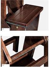 Mirui Sgabello Legno Folding Passo Sgabello Sgabello Scala Domestica scaletta Pieghevole di Legno di Gomma a Doppio Uso Multifunzionale Risparmiare Spazio, Peso 120kg Bearing