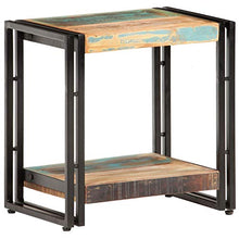 Tidyard Tavolino da caffè Vintage Industriale in Legno Massello Recupero 40x30x40 cm,Tavolino da Salotto Industriale in Legno,Tavolino per Divano in Legno,Tavolino Laterale Vintage Industriale