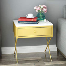 Comodini Ferro battuto Comodino Nordic Armadio d'Epoca Mobili Camera da Letto Comodino Semplice Tabella tavoli Moderni Bagagli End Comodini Letto (Color : Gold)