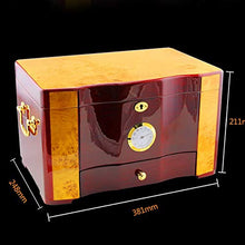 ChangDe-- Scatola di sigari - Contenitore di umidificatore a Sigillo in Legno di Alta qualità Lucido con Finitura a Pianoforte (Color : Brown)