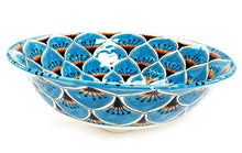 Casandra Cerames - Lavabo in ceramica turchese, 40,5 x 15 cm, stile messicano