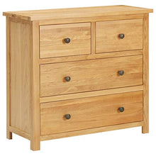 vidaXL Legno Massello di Rovere Cassettiera Credenza Madia Armadietto Armadio con Cassetti Mobiletto Comò Mobile Arredamento 80x35x75 cm