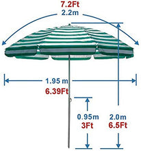 HXCD Ombrellone a baldacchino per Giardino Esterno, Campeggio Estivo con 8 Stecche robuste e Sollevamento a manovella