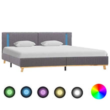 SKM Giroletto con LED Grigio Chiaro in Tessuto 180x200 cm (29.5kg)