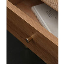 Comodino in Legno massello Nordico Moderno e Minimalista in Legno di Quercia Bianca Armadio ad Angolo FANJIANI