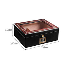 JKCKHA Cigar Humidor, Cigar Box umidificazione, Legno di Cedro Idratante Seal Good Mood, Good Life (Colore: Nero)