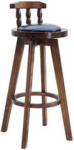 POETRY Sgabello Alto Sgabelli da Bar con Schienale Sedia da Pranzo Girevole Cucina Bar Caffetteria Struttura delle Gambe in Legno massello con Cuscino Comfort in Spugna Rossa/Blu Scuro/Verde sc