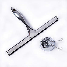ShinyAmber Glass Wiper Detergente per vetri per vetri in Acciaio Inossidabile Maniglia per Raschietto Pulizia tergicristallo Lavavetri Doccia Specchio per Bagno (Silver, 25 * 17 * 4cm)