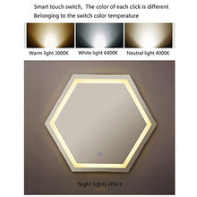 Mirror Esagonale Parete LED Definizione Specchio del Bagno Specchio, Interruttore Intelligente di Tocco, antiappannanti Specchio ZDDAB