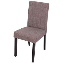 Mendler Set 4x sedie Littau tessuto per sala da pranzo 43x56x90cm grigio piedi scuri