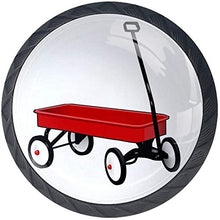 Pull Wagon Trolley Illustration Pomelli per Porta Set di 4 Pomelli per Mobili Manopole per Cassetti Cucina Armadio Vetro