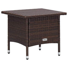 vidaXL Set Divani da Giardino 3 pz con Cuscini in Polyrattan Marrone