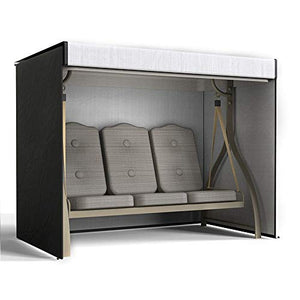 Keyohome Copertura Altalena 3 Posti Giardino Impermeabile in Poliestere 190T UV-Resistente Copertura Dondolo Durevole Utilizzate in Giardini Aperti (220x125x170cm, Nero)
