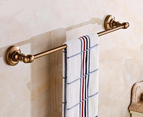 MBYW Portasciugamani Alto carico Portasciugamani Elegante da Bagno Mensola portaoggetti Porta salvietta Singolo, Stile retrò Europeo, Supporto a Parete, mensola Bagno, Finitura cromata, 55cm